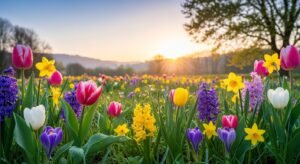 Spring flowers desktop background image 4