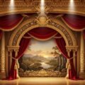 Stage background decoration for