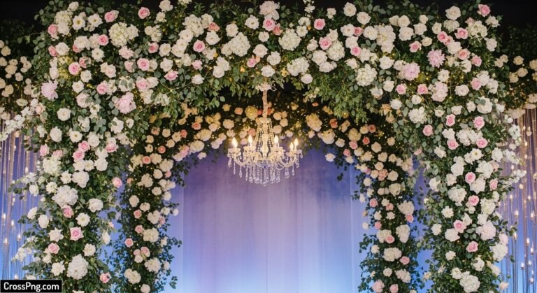 Stage background flower decoration image 2