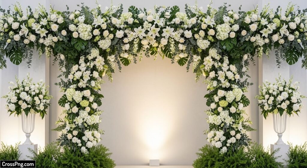 Stage background flower decoration image 3