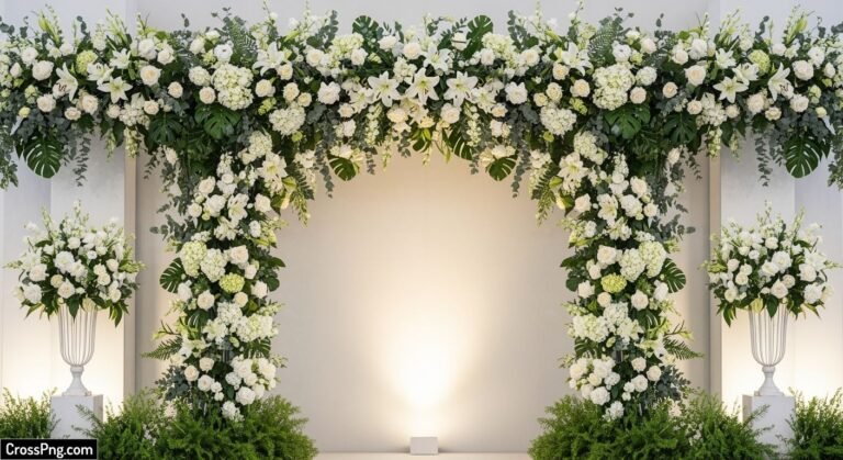 Stage background flower decoration image 3
