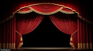 Stage curtain background image