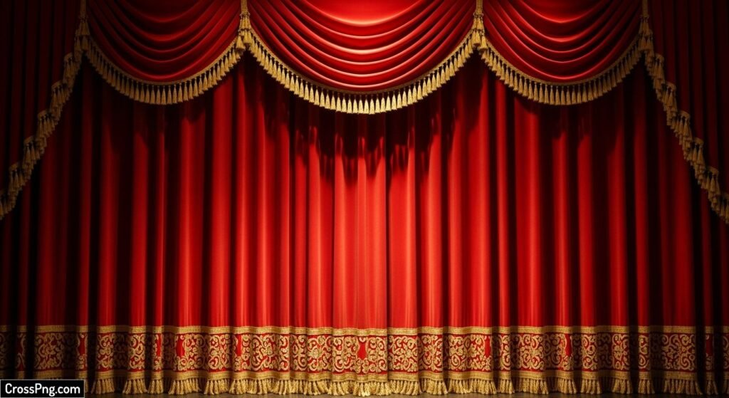 Stage curtain background image