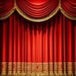 Stage curtain background image