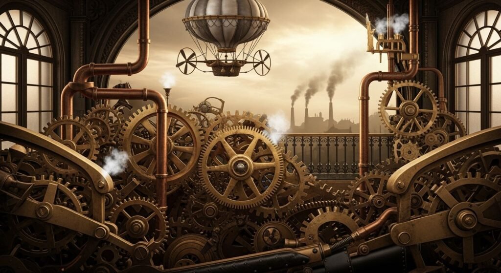 Steampunk background image 4