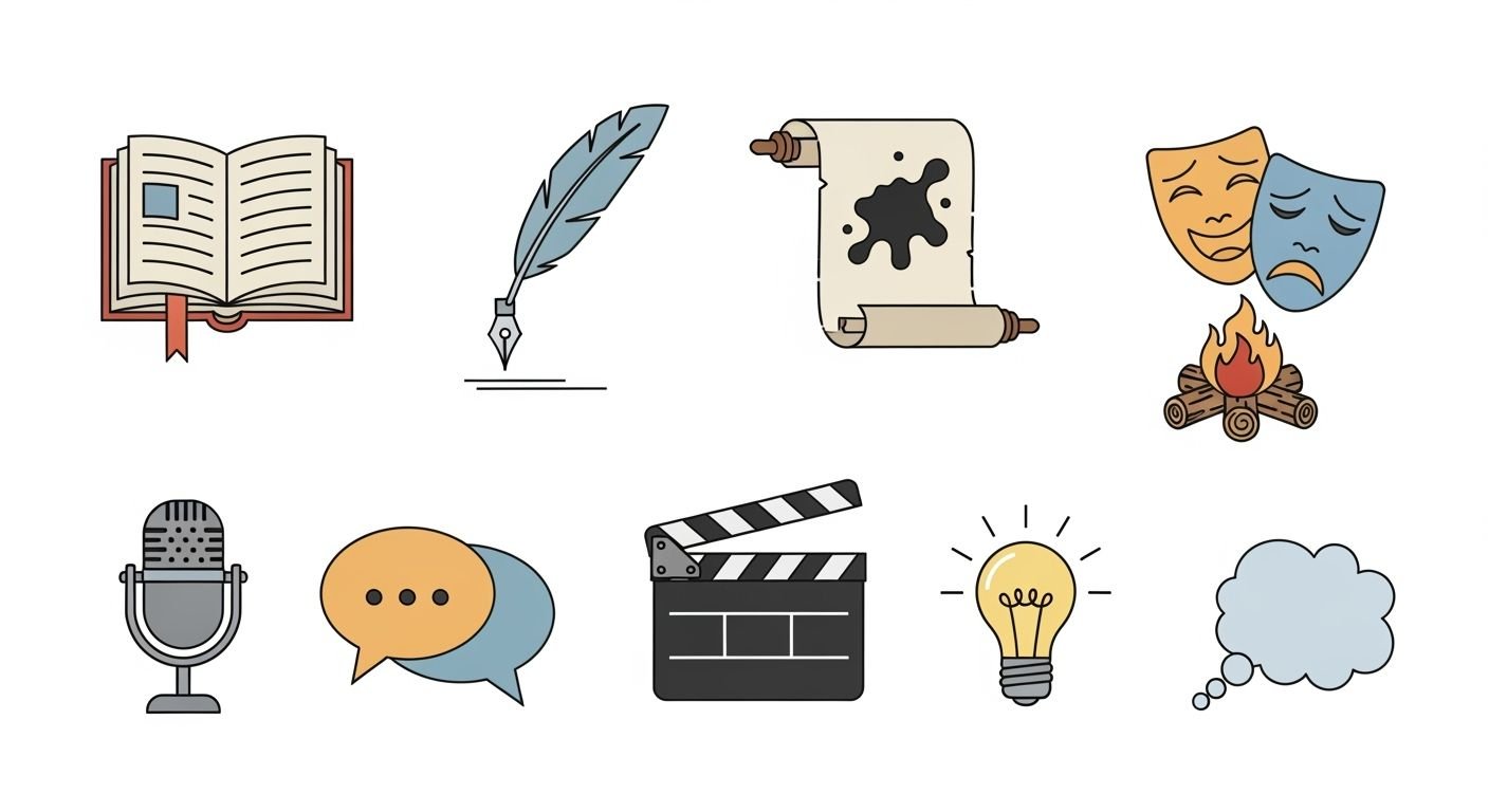 Storytelling symbols no background image