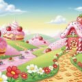 Strawberry shortcake background