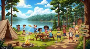 Summer camp background image