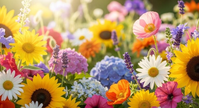 Summer flower background image 4