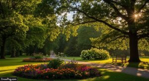 Summer park background image