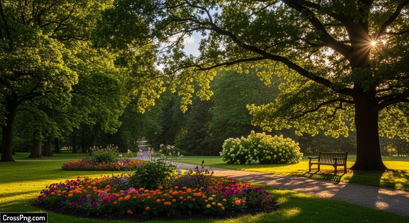 Summer park background image