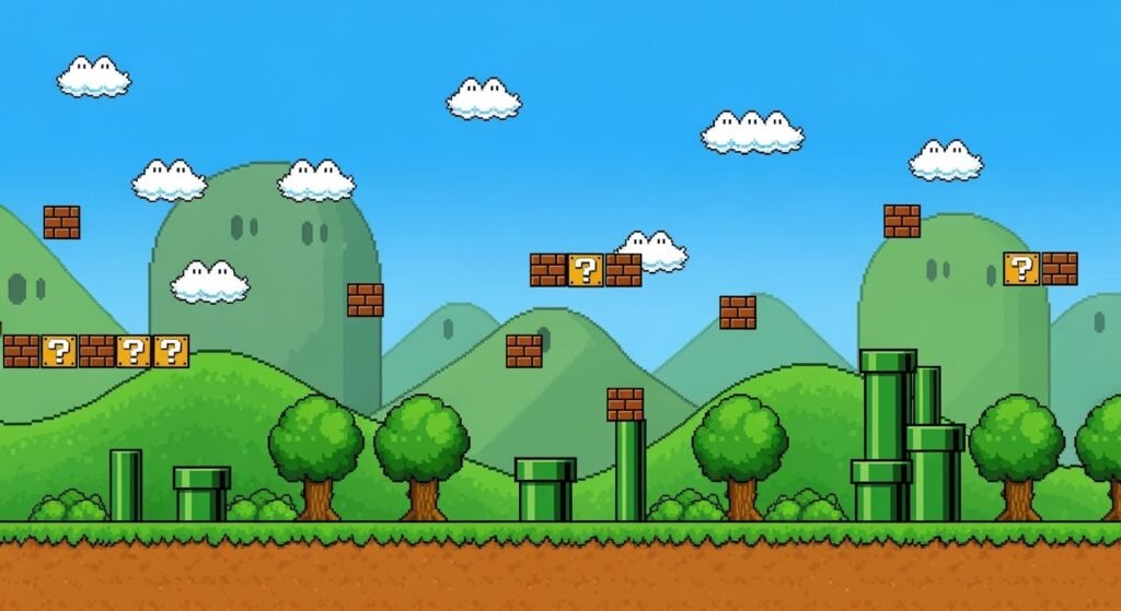 Super mario bros background image