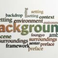 Synonym for background