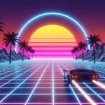 Synthwave background image