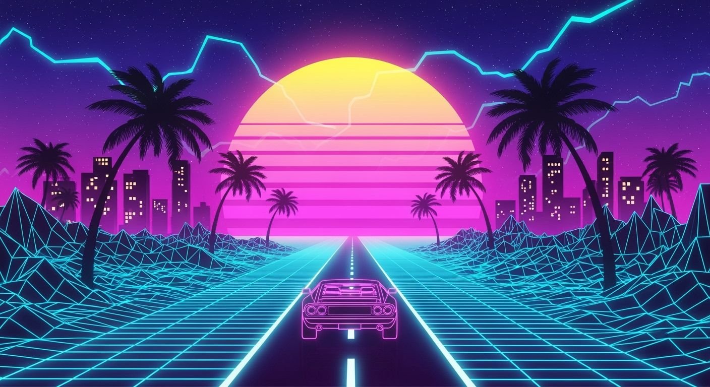 Synthwave background image 2