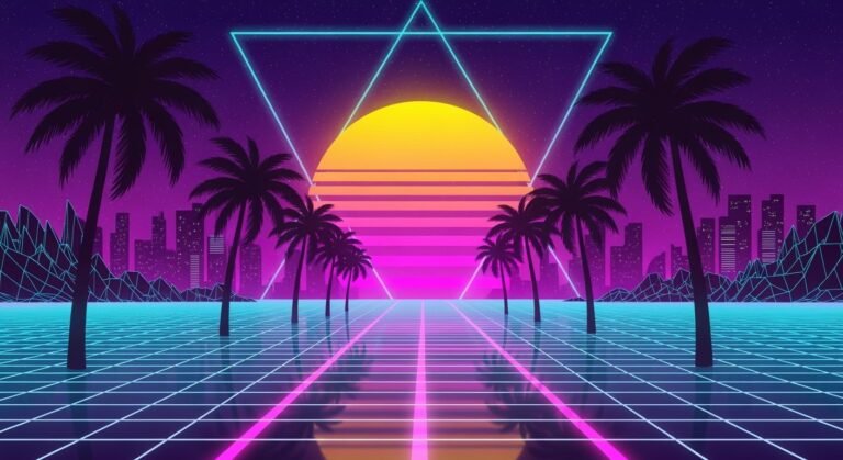 Synthwave background image 4