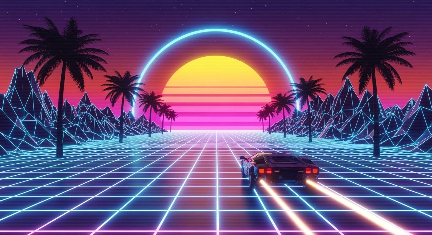 Synthwave background image