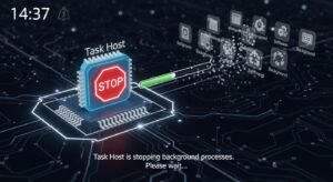 Task host is stopping background image 4