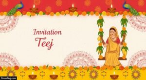 Teej invitation background image