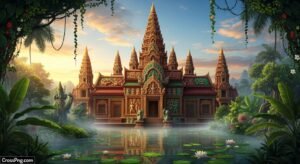 Temple background design image 2