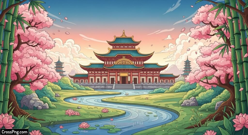 Temple background design image 6