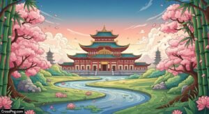 Temple background design image 6