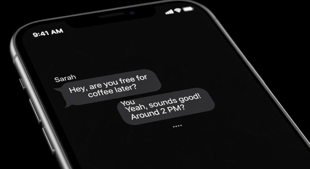 Text message black background image 3
