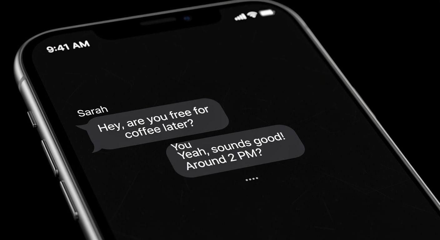 Text message black background image 3