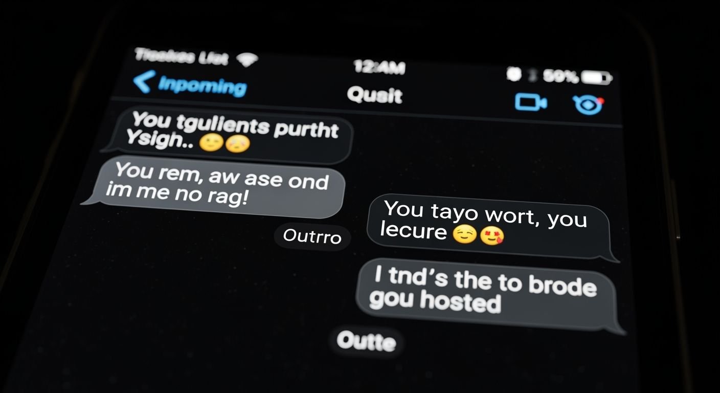 Text message black background image 4