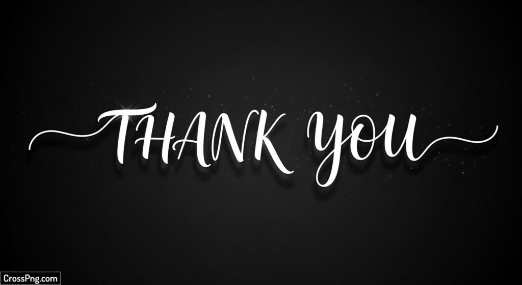 Thank you black background image