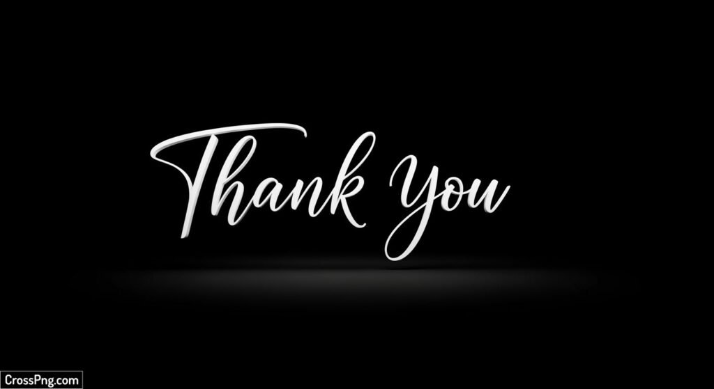 Thank you black background image