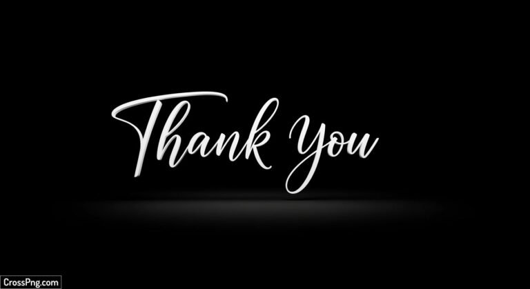 Thank you black background image