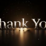 Thank you in black background image