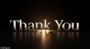 Thank you in black background image