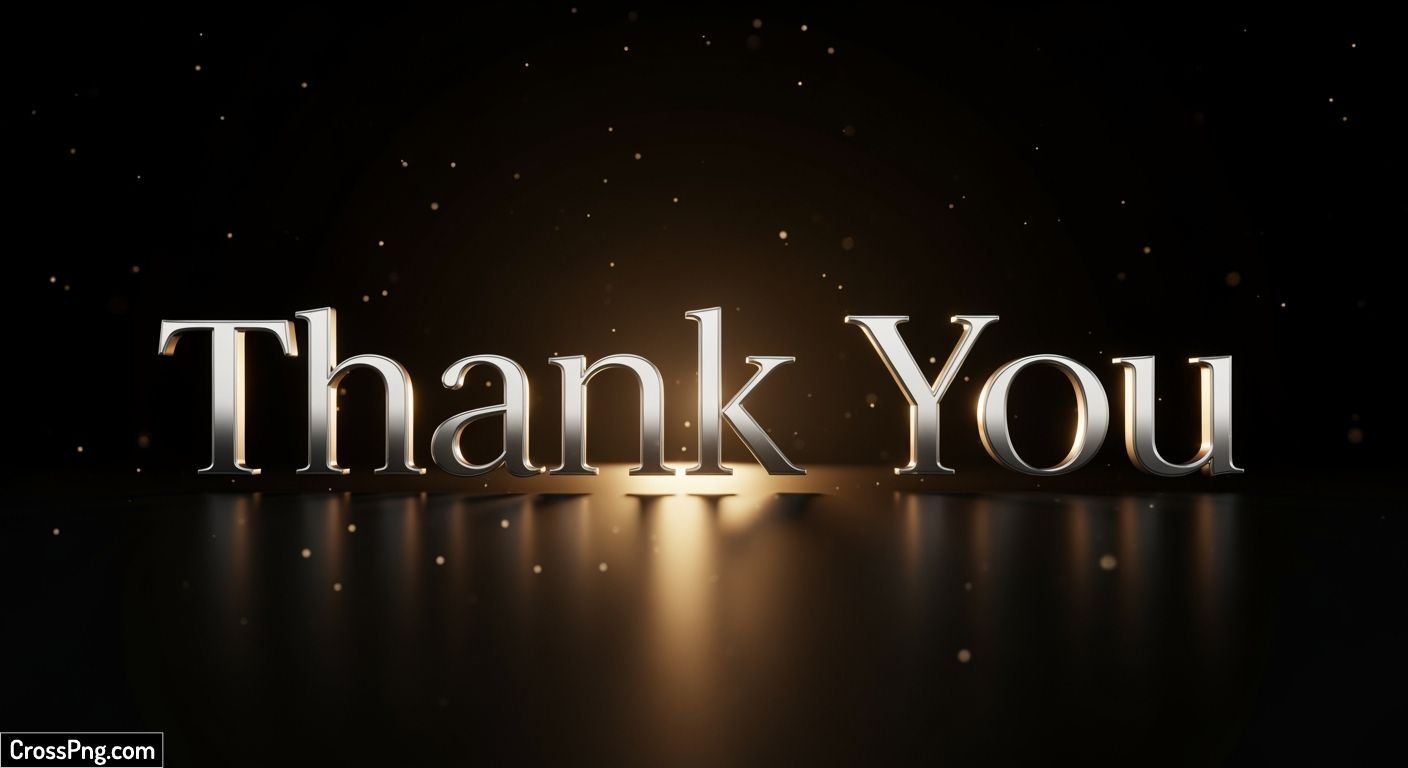 Thank you in black background image