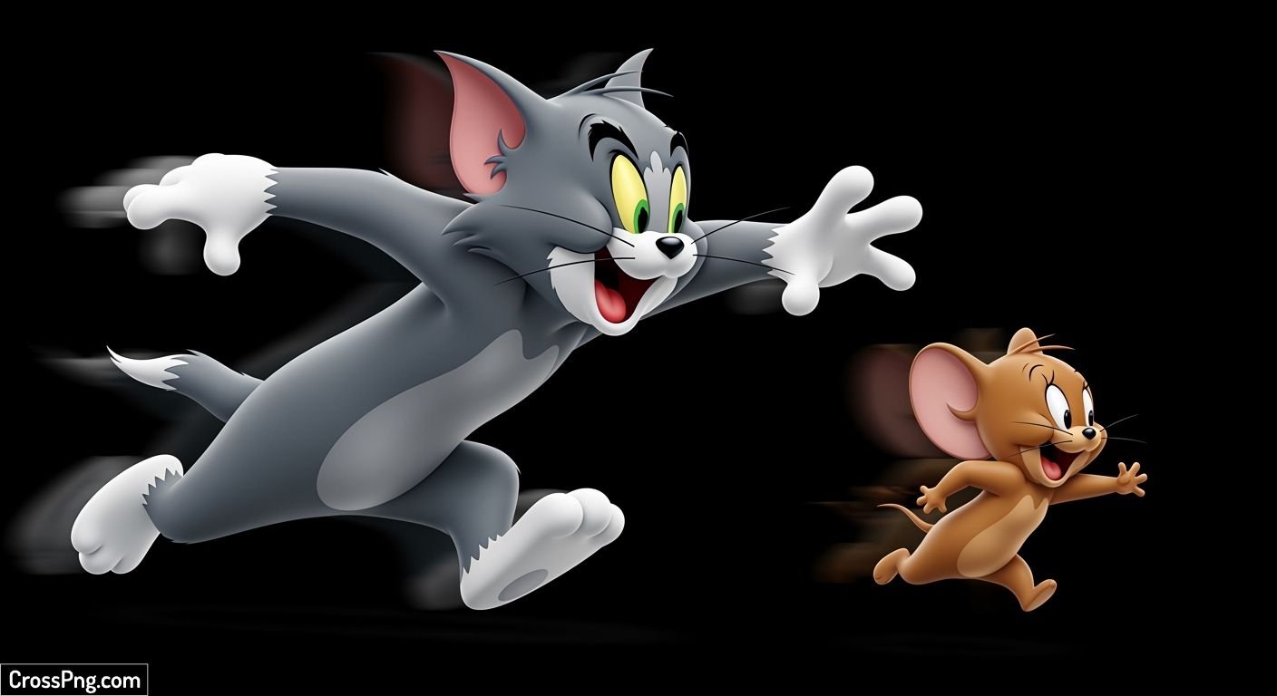 Tom and jerry black background image