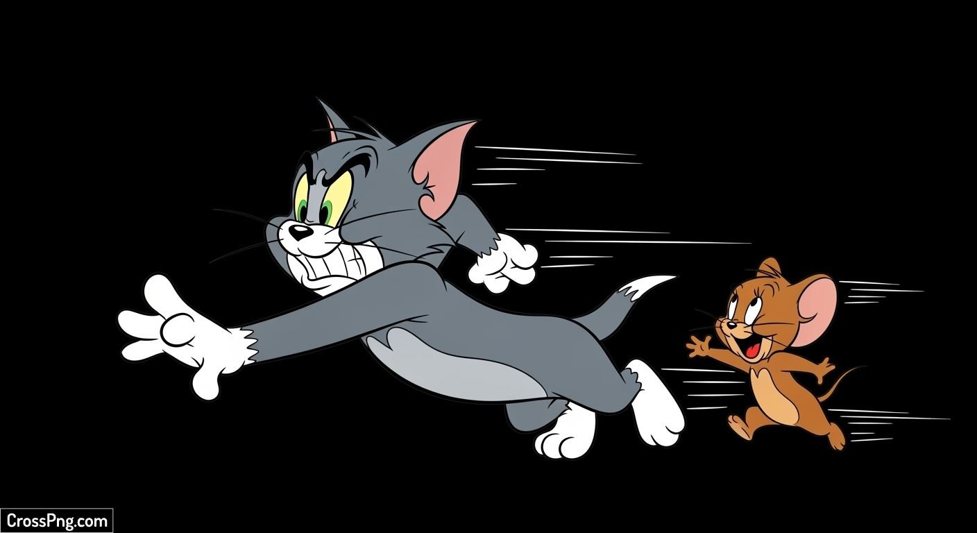 Tom and jerry black background image