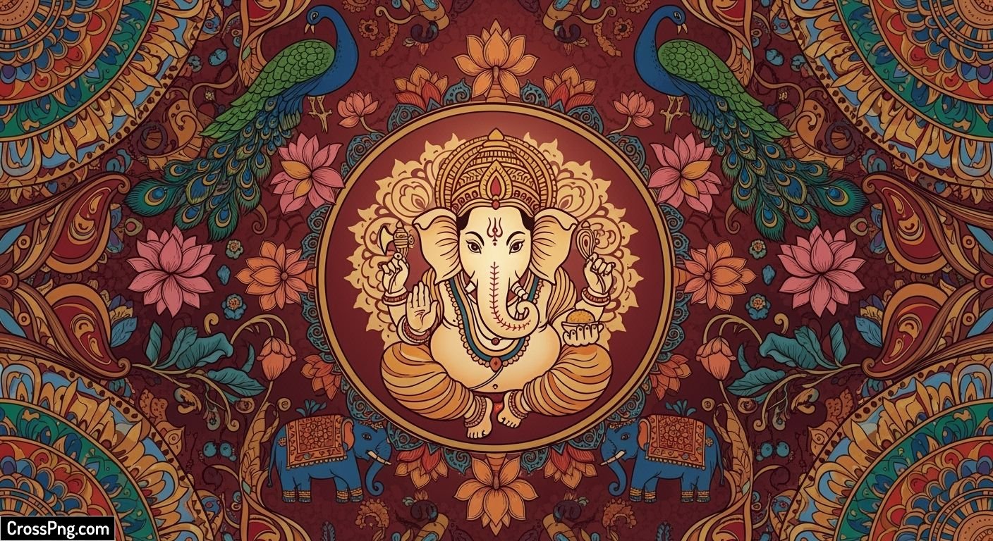 Traditional ganesh background design image 2