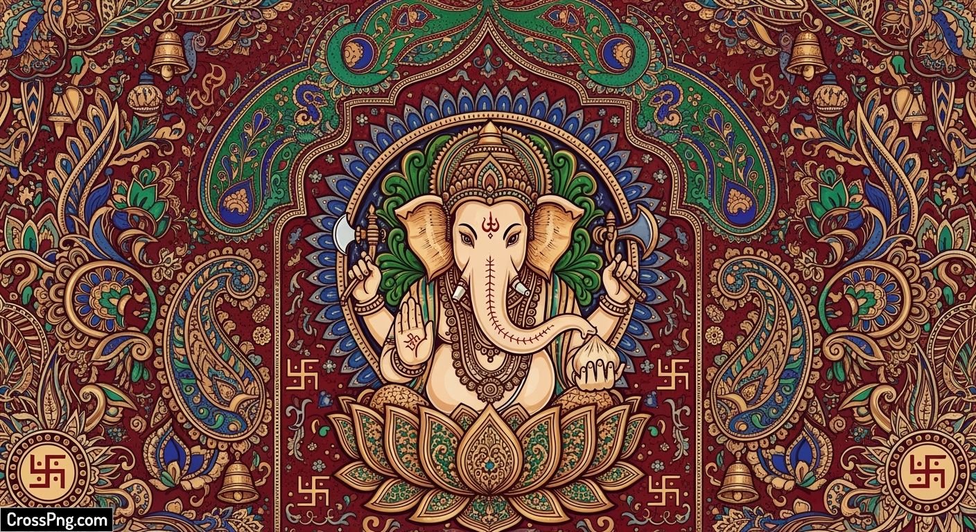 Traditional ganesh background design image 3