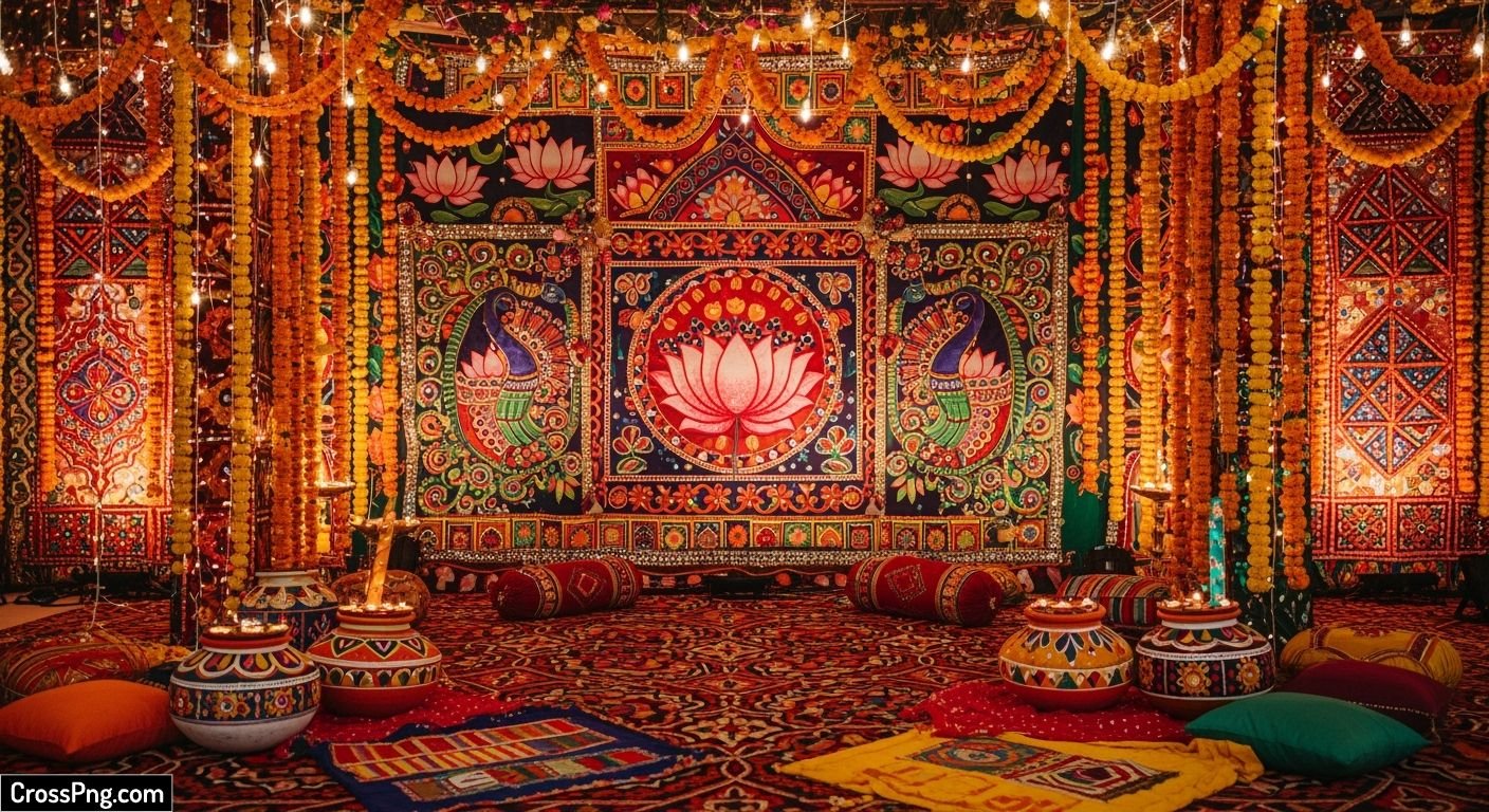 Traditional garba background image 3