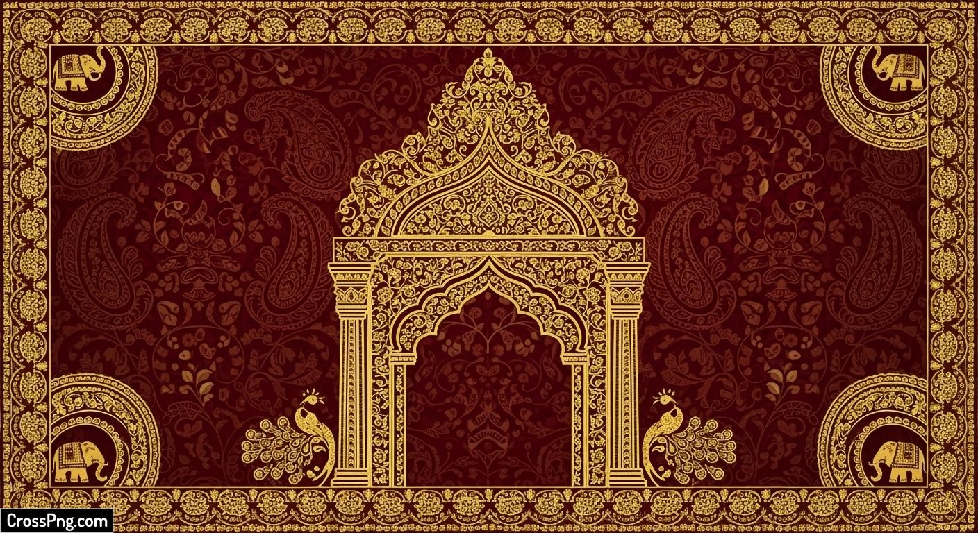 Traditional invitation card background image