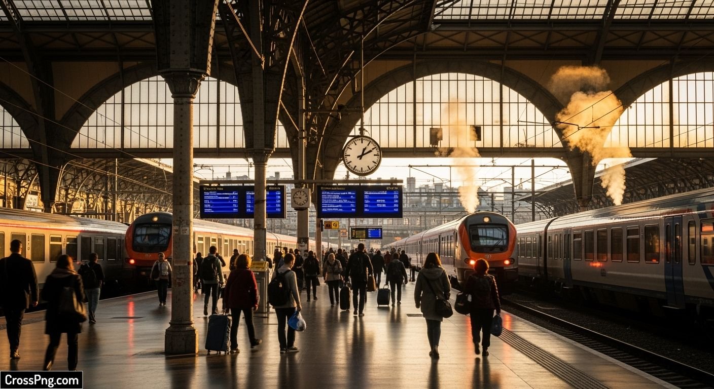 Train station background image