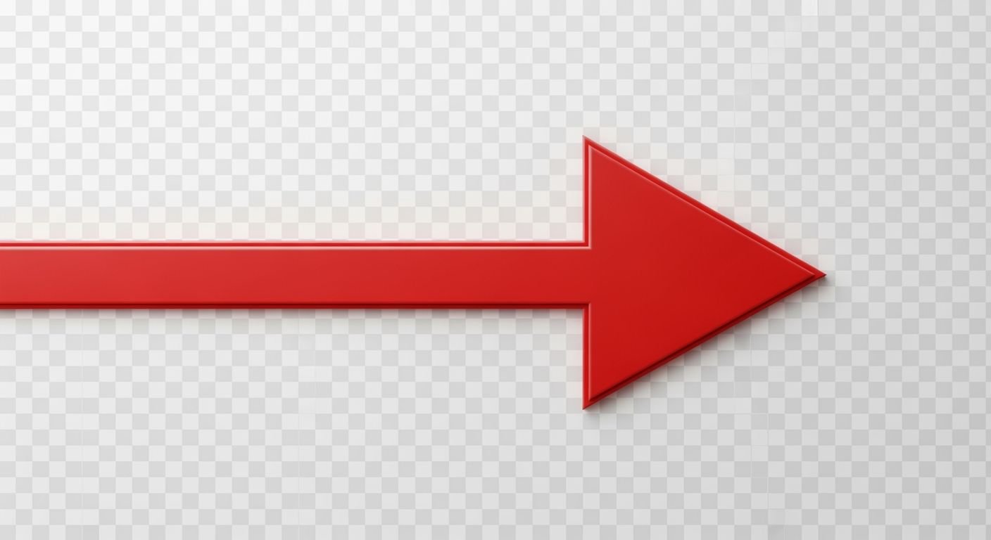 Transparent background red arrow image 3