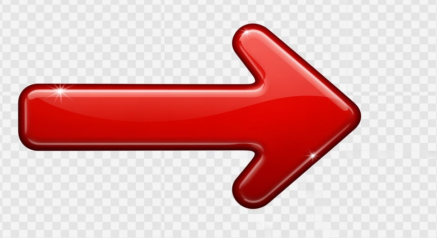 Transparent background red arrow image 4