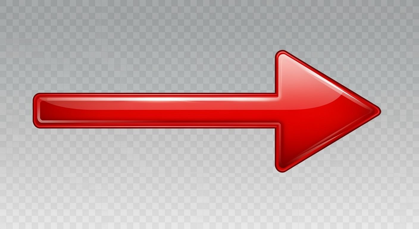 Transparent background red arrow image