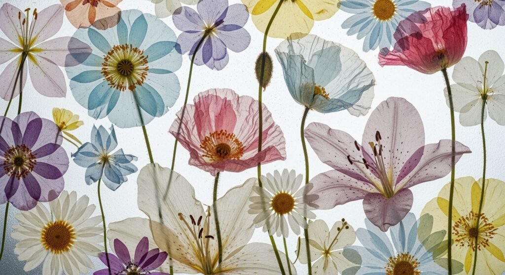 Transparent flower background image 2