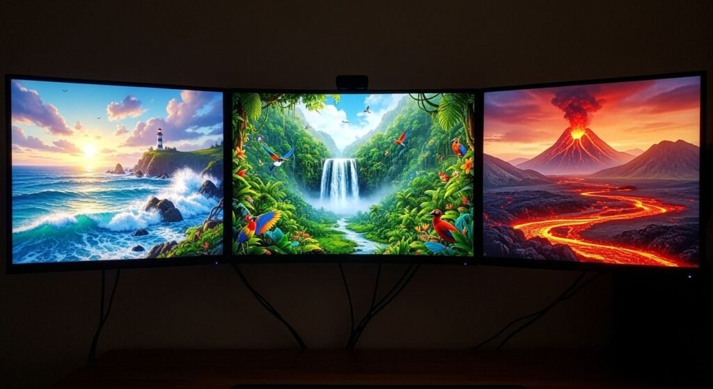 Triple display background image 3