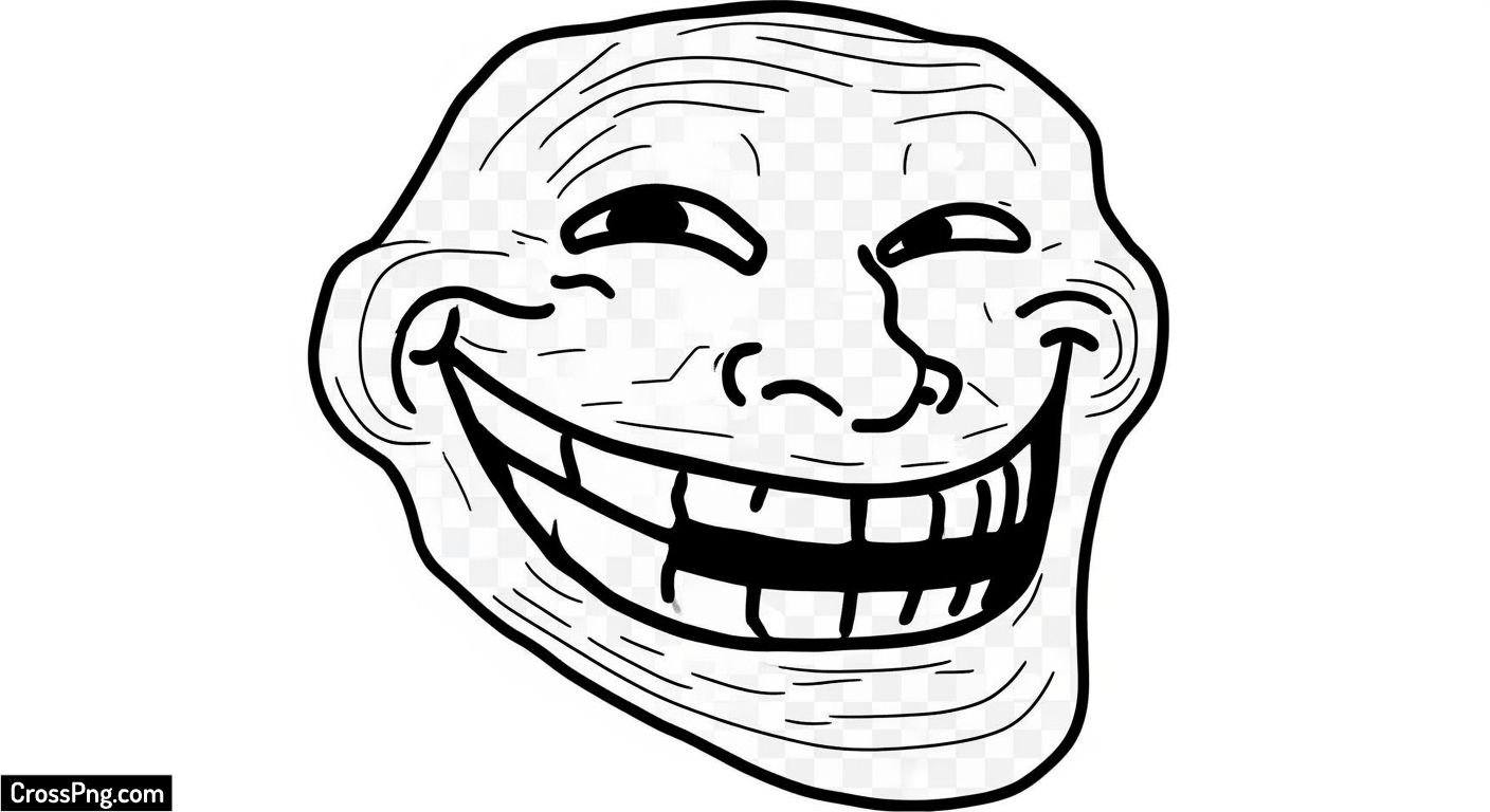 Troll face transparent background image 2