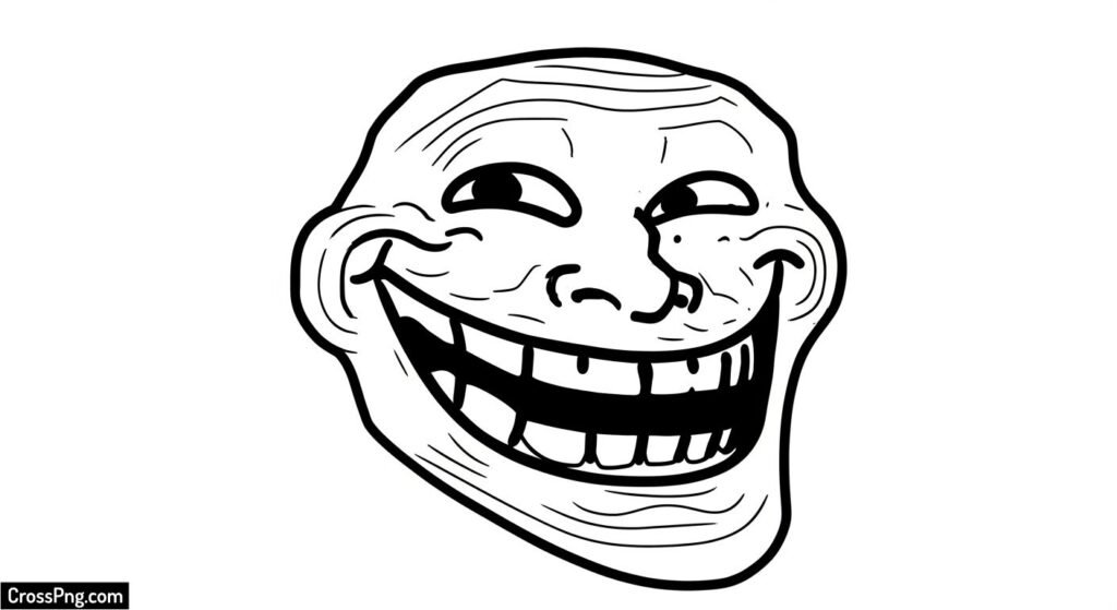 Troll face transparent background image 3