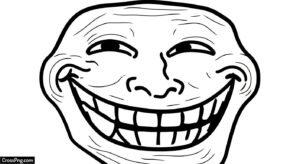 Troll face without background image